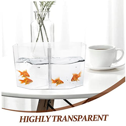 Toddmomy Transparent Fish Breeding Box Dual Chamber Isolation Tank for Betta and Small Fish for Spawning and Fry Safety Aquarium Divider for Home Decor