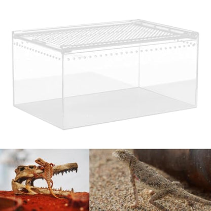Reptile Breeding Box Terrarium breeding Box Acrylic Construction to Prevent Escapes Removable Basin for Quick Clean-up Suitable for, 30cmx20cmx15cm - size: 30cmx20cmx15cm