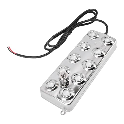 Ultrasonic Mist Maker 304 Stainless Steel Ultrasonic Fogger 10 Head 350W 7L H with IP67 Power Supply for Greenhouse Terrarium Pond Fountain Halloween Cauldron