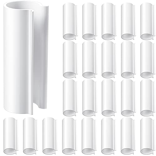 Jetec 32 Pack PVC Pipe Clips Cover Clamps 2.4",for 1/2 Inch PVC Pipe,White | For Pool Covers, Greenhouses, Garden Shelters, Bird Netting, Hoop House Frames, Snap Hanger, Simple Installation - color: White, size: for 1/2 Inch PVC Pipe