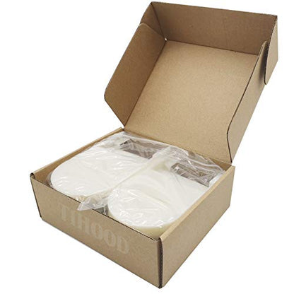 TIHOOD 4 Pack White Beehive Entrance Feeder with Lids, Easy Water Injection, Extended Tray, Sturdy Plastic, Fits Most Small Mouth Canning Feeder and Waterer