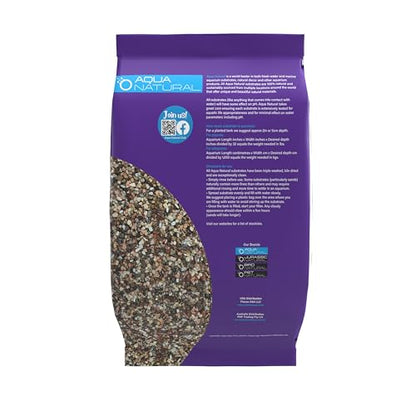 Aqua Natural Aquarium Substrate, Gold Pearl Gravel, 10lb | For Aquariums, For Terrariums, For Vivariums - size: 10lb