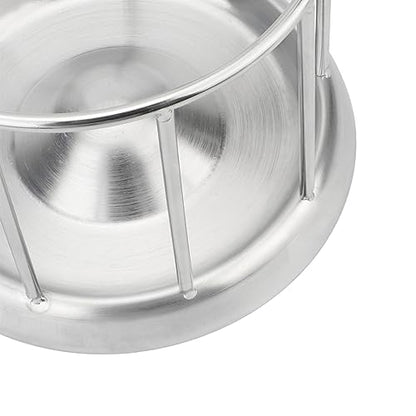 Wontee Tortoise Feeding Dish Reptile Water Dish Food Bowl Stainless Steel Feeder for Tortoises Lizards Turtles Chameleon (S) - size: S