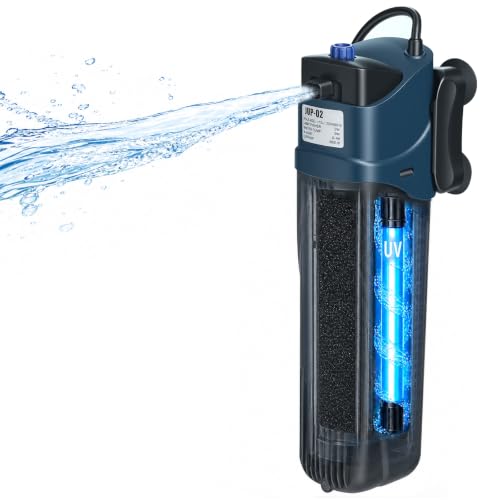 132GPH Fish Tank Filter Aquarium Green Clean Submersible Machine, U-V for Aquarium for 10-60 Gal Tank - size: 20-60 Gallon Tank w/ UV