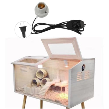 Jeffergarden Ceramic Heat Emitter, E27 Reptile Lamp Stand Pet Heater Bracket Without Bulb Adjustable Turtle Tank Accessories for Habitat Lizard Tortoise (US 120V)