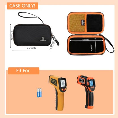 Tourmate Hard Carrying Case for KNINE OUTDOORS Infrared Thermometer, Waterproof Dustproof Protective Box for Temperature Gun, Shockproof Hard Shell with Carabiner.(CASE ONLY)