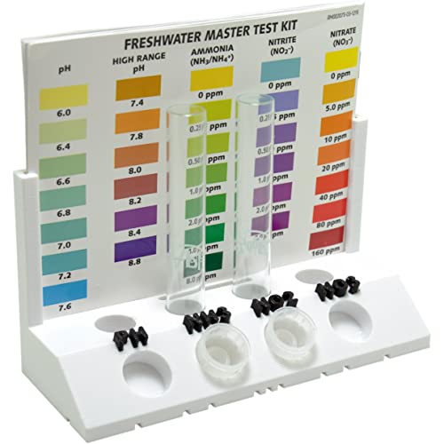 Aquameta Aquarium Test Tube Holder with Rack - For API Freshwater Master Test Kit - 4 Slots Test Tube Rack – White - color: White
