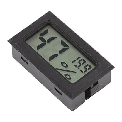Digital Thermometer Hygrometer, High Accuracy Fast Refresh LCD Humidity Temperature Monitor for Cigar Humidor Reptile Tank Plastic Mini 1 Pack