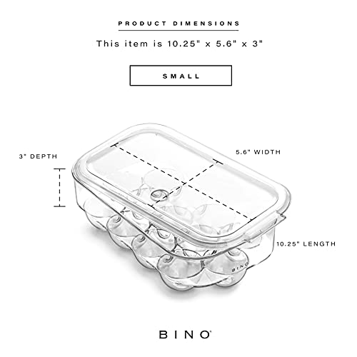 BINO Plastic Egg Container for Refrigerator - Clear, 13 Count, Sturdy, Durable - size: 13 Egg