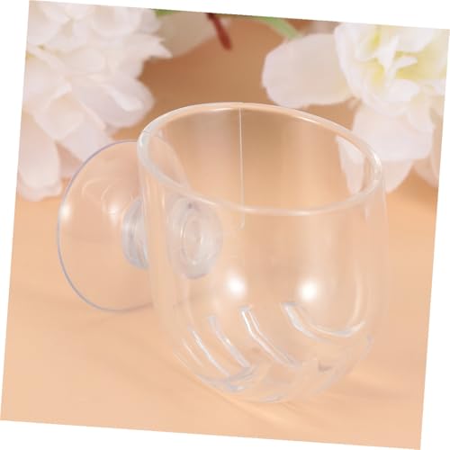 Red Acrylic Automatic Fish Feeder Cup for Aquarium Shrimp and Fish Feeding Worms Small Red Feeding Dish Suitable for Tank Use