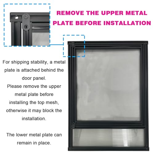 30 Gallon 18x18x24 Tall Terrarium, Aluminum Frame Gecko Tank with Clear Ventilated PC Panels, Mesh Top, Locking Door for Crested Gecko Chameleon