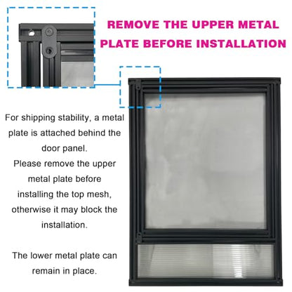 30 Gallon 18x18x24 Tall Terrarium, Aluminum Frame Gecko Tank with Clear Ventilated PC Panels, Mesh Top, Locking Door for Crested Gecko Chameleon
