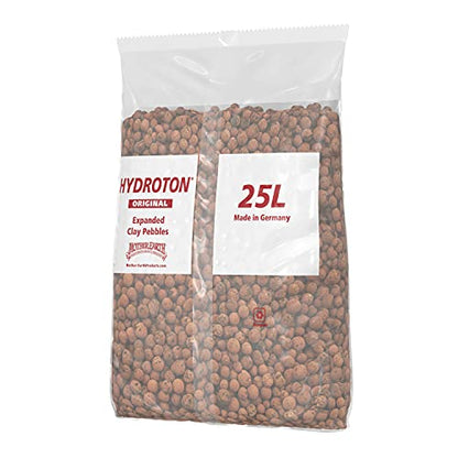 Mother Earth Products Mother Earth HGC714114 Hydroton Original Expanded Clay Pebbles, 25 Liter, Terra Cotta - size: 25 Liter