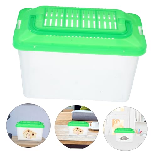 GALPADA Portable Turtle Feeding Box Transparent Reptile Habitat for Hamsters and Goldfish Easy to Small Fish Tank Excellent Visibility for Pet Transport and Observation