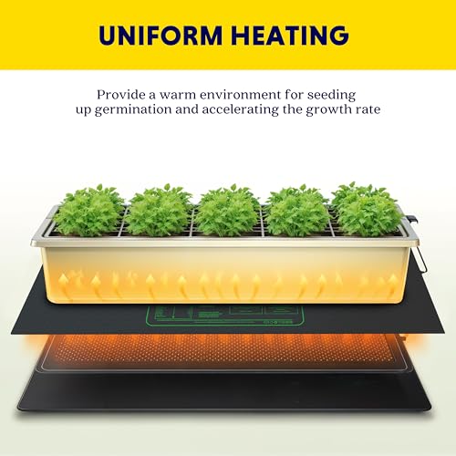iPower Waterproof Seedling Heat Mat 48" x 20", ETL Certified Durable Germination Heating Pad, for Seed Starting Propagation - size: 48" x 20, style: Heat Mat Upgrade Version