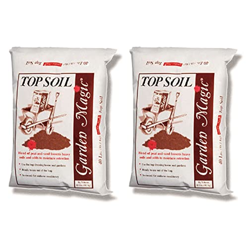 Michigan Peat 2 Pack Garden Magic Indoor and Outdoor Organic Planting Potting Topsoil Mix Blend with Moisture Retention, 40-Pound Bag - size: 40-Pound (2 Pack)