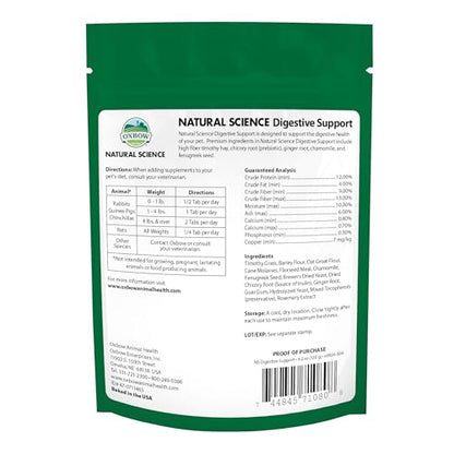 Oxbow Digestive Support Rabbit & Guinea Pig Supplement, Timothy Hay, 4.2 oz | Digestive Support, Timothy Hay, Rabbits, Guinea Pigs, Supplement, Chicory Root, Ginger Root, Chamomile, Healthy Digestion - size: 4.2 Ounce (Pack of 1)