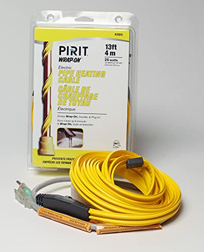 Pipe Heating Cable - 13-Feet, 120 Volt, Built-in Thermostat, Low Wattage - 31013 - size: 13 Feet