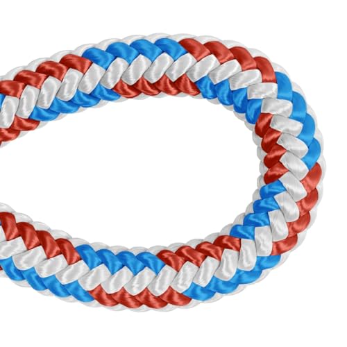 Pelican Arborist-16 Strand 12.7 mm (1/2 inch) Arborist - 7000 lbs Breaking Strength - Static Climbing Rope Used for Arborists - 150 ft - Plain End - size: 150 ft - Plain End, style: Red White Blue