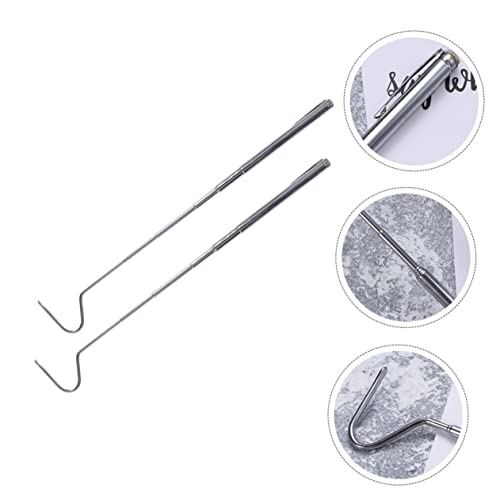 VANZACK 2pcs Retractable Snake Catching Hooks Lightweight Reptile Tool for Safe Handling Smooth Edges Portable Design for Catching and Outdoor Use