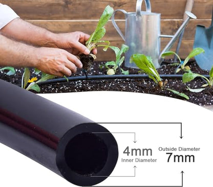 MIXC 400ft 1/4 inch Blank Distribution Tubing Drip Irrigation Hose Garden Watering Tube Line - size: 400FT