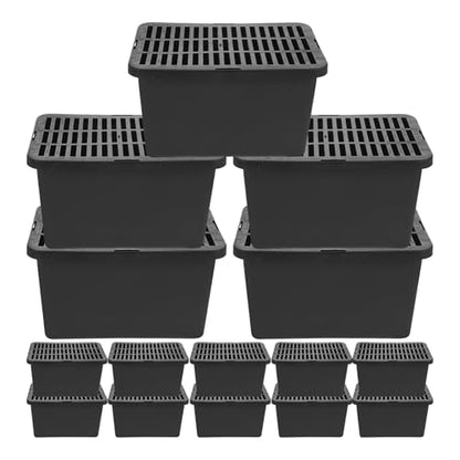 POPETPOP 15pcs Small Animal Carrier Cage with Lid, Plastic Reptile Pet Carrier Box, Ventilated Terrarium Container for Turtles, Lizards, Hamsters – Travel and Breeding Transport Case