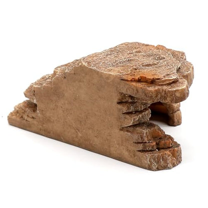 Gecko Hide Shale Scape Step Ledge, Reptile Cave Hideout Tank Accessories Decorations, Great for Reptiles, Amphibians, Leopard Gecko, Lizard, Frogs, Turtle (Small-7.3 * 4.4 * 3) - style: Small-7.3 * 4.4 * 3