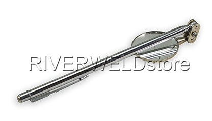 RIVERWELD Adjustable Telescopic Inspection Mirror Swivel Arm | Pocket Clip Tools Retractable Handle 360 Swivel