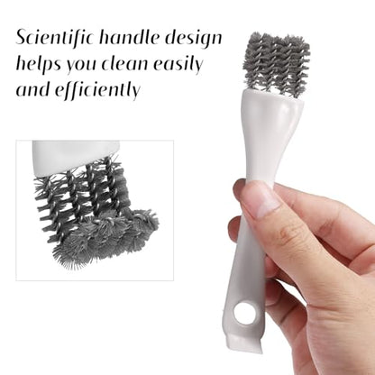 3pcs Bird Cage Brush Cleaner, Stainless Steel Bird Cleaning Brush Durable Droppings Removal Tool for Pet Parrot Fowl Cage Remover Cleaning Accessory