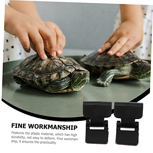 TOYANDONA 4Pcs Reptile Feeding Box Latch Buckle Durable Escape Lock for Turtle Terrarium and Tanks Smooth Surface for Secure Use for Scorpion and