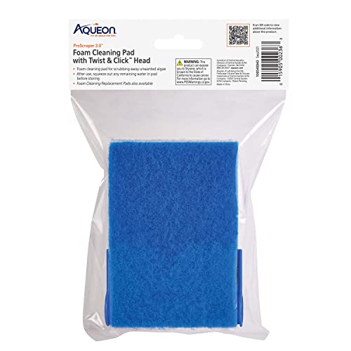 Aqueon ProScraper 3.0™ Foam Cleaning Pad & Twist & Click™ Head - size: One Size, style: Foam Cleaning Pad With Twist & Click Head