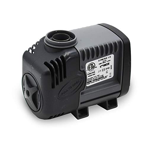 SICCE Syncra Silent 1.0 Multifunction 251 GPH Submersible Water Pump | Italian Made 16W Ultra Quiet Durable Aquarium Fish Tank, Fountain, Pond, Hydroponics, Terrarium Black | Freshwater & Saltwater - size: Syncra Silent 1.0