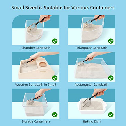 Niteangel Hamster Sand Bath Scoop: Can Removes Clump Waste Keeps Clean Sand | Built to Last for Deeper Hygienic Clean - Stainless Steel Fine Mesh Sand Sifter for Niteangel Sandbath & Fine Sand