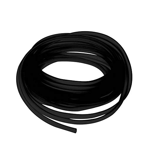 Airline Tubing for Aquarium 16.4 Feet Rubber Fish Tank Air Tubing Standard Colorful Aquarium Hose for Air Pump Black Yellow Green Red Blue (Black) - color: Black
