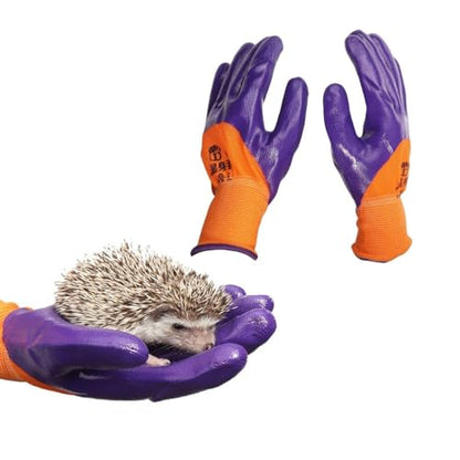 MANON ROSA Hedgehog Gloves Anti-Scratch Small Animal Safe Touch Handling with Coating for Bird Hamster Sugar Glider Reptiles- Free Size Interactive Protection