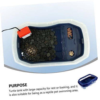 1pc Turtle Tank Basking Platform Dual Use Aquarium for Turtles Crayfish and Frogs Water Changing Device Easy Cleaning and Unique Habitat