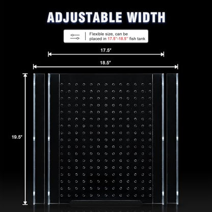 Acrylic Fish Tank Divider,75 Gallon Tank Divider,Adjustment Clear Fish Tank Separator Set with Suction Cups (75gal/125gallon) - size: 18''x20''(75/125gal)