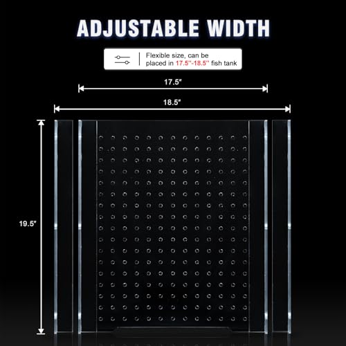 Acrylic Fish Tank Divider,75 Gallon Tank Divider,Adjustment Clear Fish Tank Separator Set with Suction Cups (75gal/125gallon) - size: 18''x20''(75/125gal)