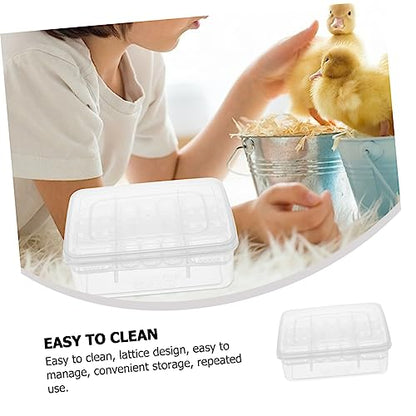 Angoily for Snakes Lizards and Frogs Lightweight Plastic Breeding Box Lattice Design for and Storage for Reptile Hatching