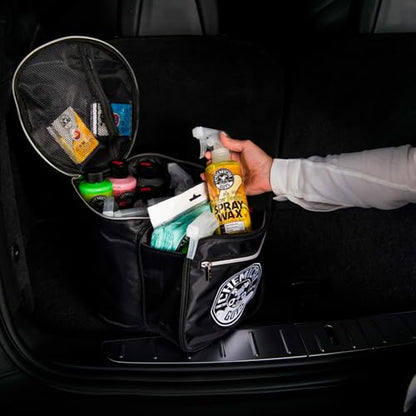 Chemical Guys, Detailing Arsenal Bag & Trunk Organizer, Small, 12 Bottles | Durable bag organizes up to twelve 16 oz bottles plus tools and towels, folds for easy trunk and garage storage