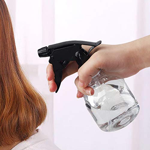 Spray Bottles 7pcs 8oz Empty Plastic Spray Bottle with Adjustable Nozzle for Hair and Cleaning Solutions Includes Funnel and Labels | Clear Plastic, Adjustable Nozzles, Funnel and 7 Name Labels, for Hair Care Cleaning Plants and Household Liquids