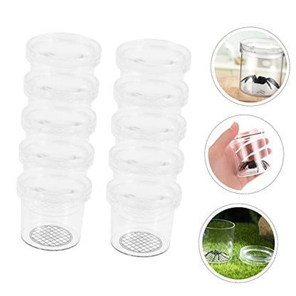 16-Piece Portable Critter Observation Box Set for Kids Plastic Magnifying Container Feeding Supplies for Outdoor Nature Exploration