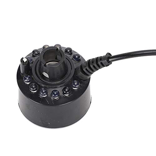 Mist Maker, Indoor Fountain Mister Foggers, Colorful Mist Maker Fog Atomizer, Small Pond Fog Machine Atomizer Air Humidifier Perfect for Water Fountain Pond, 12W Reptile Habitat Sprayer with 400ML/H