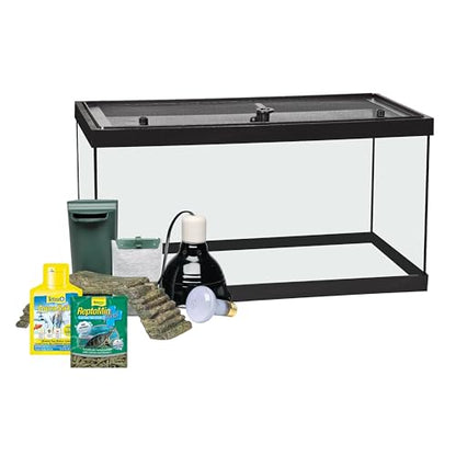 Tetra ReptoHabitat Kit for Aquatic Reptiles and Amphibians, 15 Gallons, Create a Home for Aquatic Juvenile Turtles, Frogs, Newts and Salamanders, 24.4 x 12.5 x 12.7 inches - size: 15 gallon