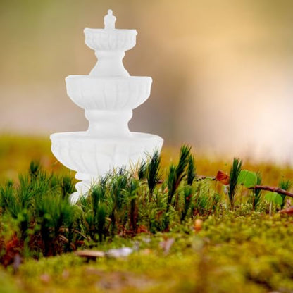 NOLITOY Mini Water Fountain for Dollhouse Accessories Miniature Tabletop Fountain Prop for Fairy Garden Bonsai Landscaping and Micro Landscape Decor Miniature Doll House Accessories, 2 PCS