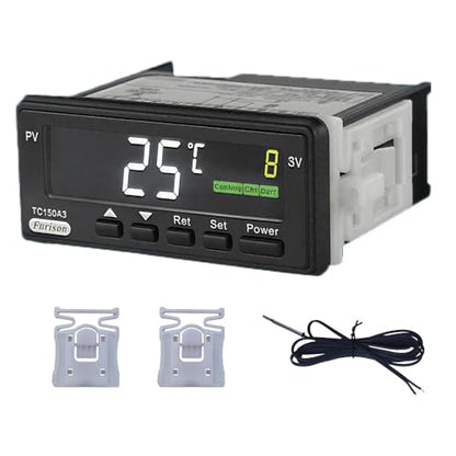 Refrigerator Temperature Controller, Fridge Freezer Thermostat - Digital Display, Precise Cooling Control for Home & Commercial Use, Easy Install, Energy Saving, 100~240V