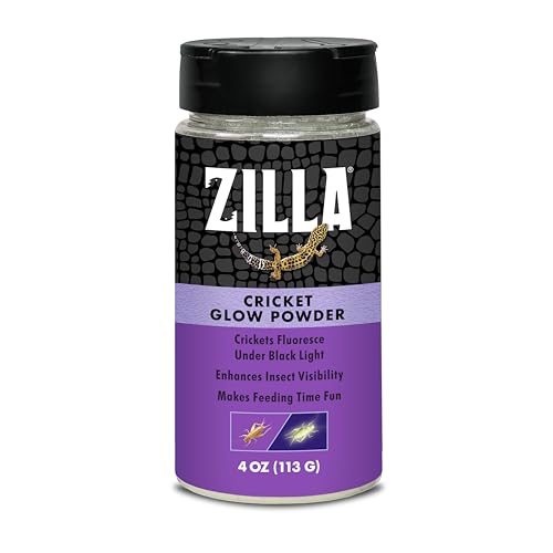 Zilla Cricket Glow Powder, Calcium Powder 4 Ounces | Add to Reptile Food, Provides Calcium, Ideal for Insectivores - size: 4 Ounce (Pack of 1)