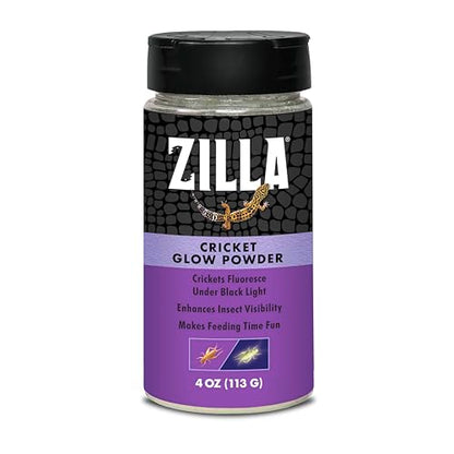 Zilla Cricket Glow Powder, Calcium Powder 4 Ounces | Add to Reptile Food, Provides Calcium, Ideal for Insectivores - size: 4 Ounce (Pack of 1)
