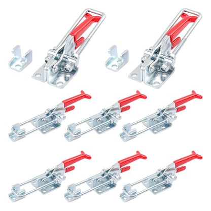 8 Pack U Bolt Self-Lock Large Toggle Latch, Heavy Duty GH-431 Toggle Latch Clamp, 2000Lbs Holding Capacity, Adjustable U-Bolt for Machine, Smoker Lid, Tire Carrier & More - size: 8 Pack GH-431