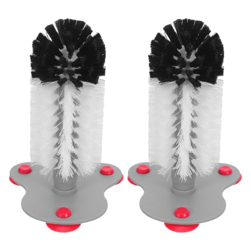 UPKOCH 2pcs Tortoise Shell Cleaning Brush with Suction Cups for Aquarium and Terrarium Use, Abs Material, Gentle on Shells, Removing Dirt Scutes and Mud from Reptile Backs